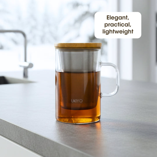 Ukiyo Wood - Glass & Stainless Steel Tea Infuser