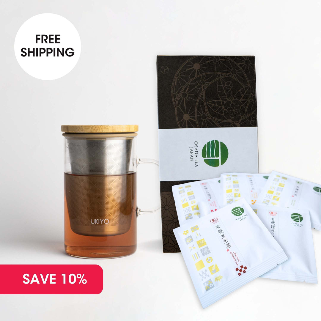 Tea Explorer Kit - Ukiyo Wood & 5-Flavor Tea Sample Box