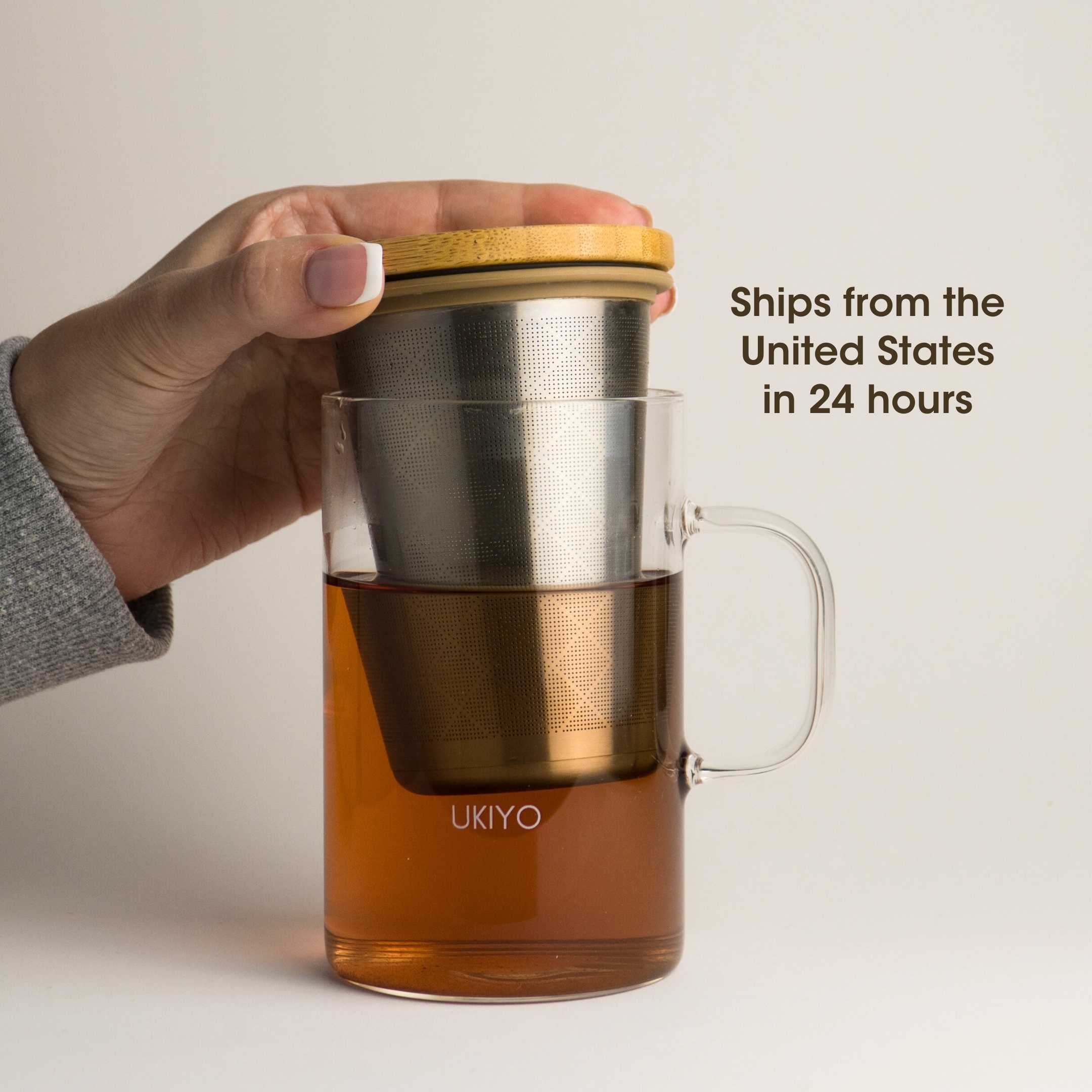 Ukiyo Wood - Glass & Stainless Steel Tea Infuser