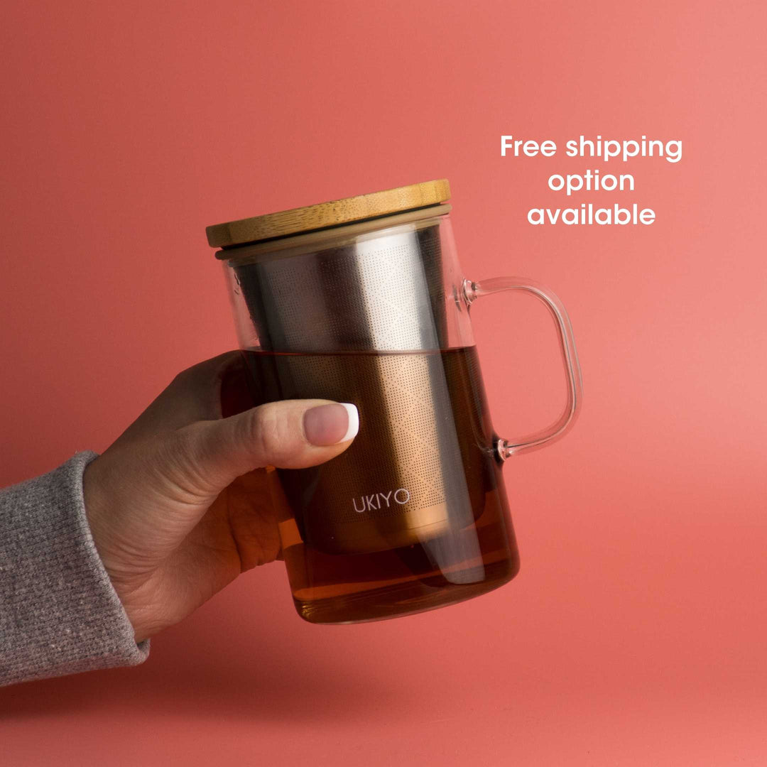 Ukiyo Wood - Glass & Stainless Steel Tea Infuser – Ukiyo Lifestyle