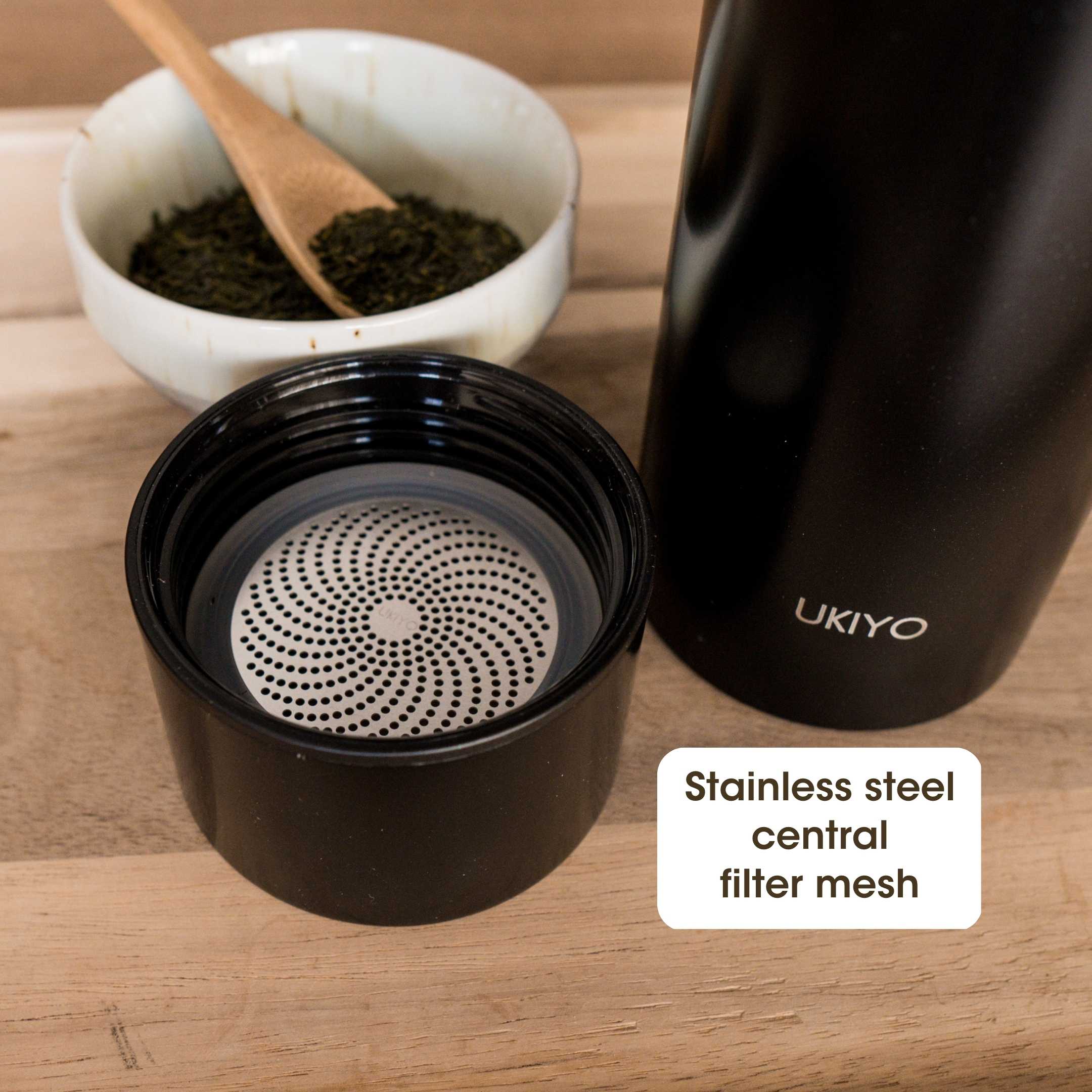 Ukiyo Steel - Stainless Steel & Glass Tea Infuser